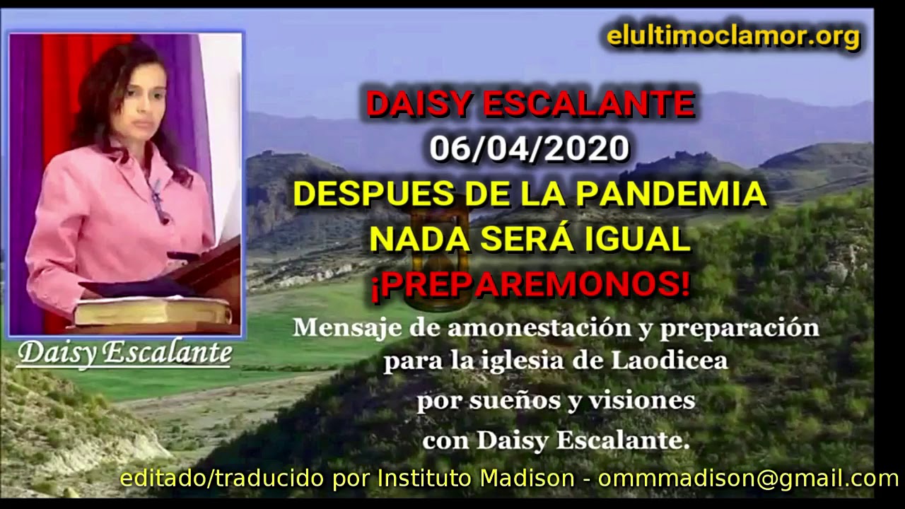 ES Daisy Escalante 06 04 2020   despues de la pandemia nada sera igua